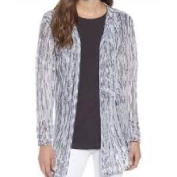 Nic + Zoe | Open Front Lightweight Hooded Cardigan, size Large - Picture 5 of 8